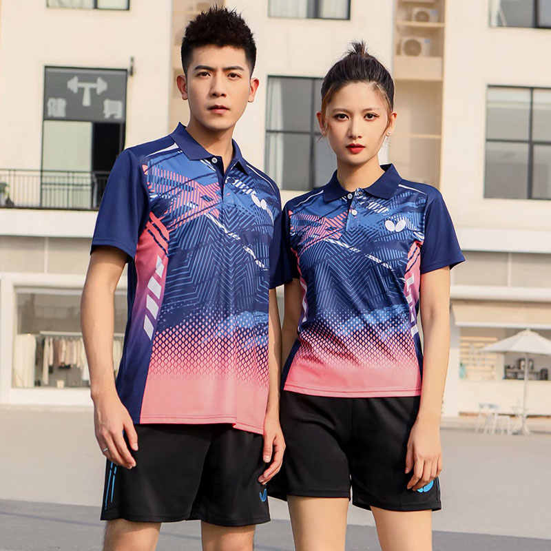 Áo Bóng Bàn Butterfly Có Cổ 36203 Nam Cao Cấp Loại F1 - Màu Xanh hồng